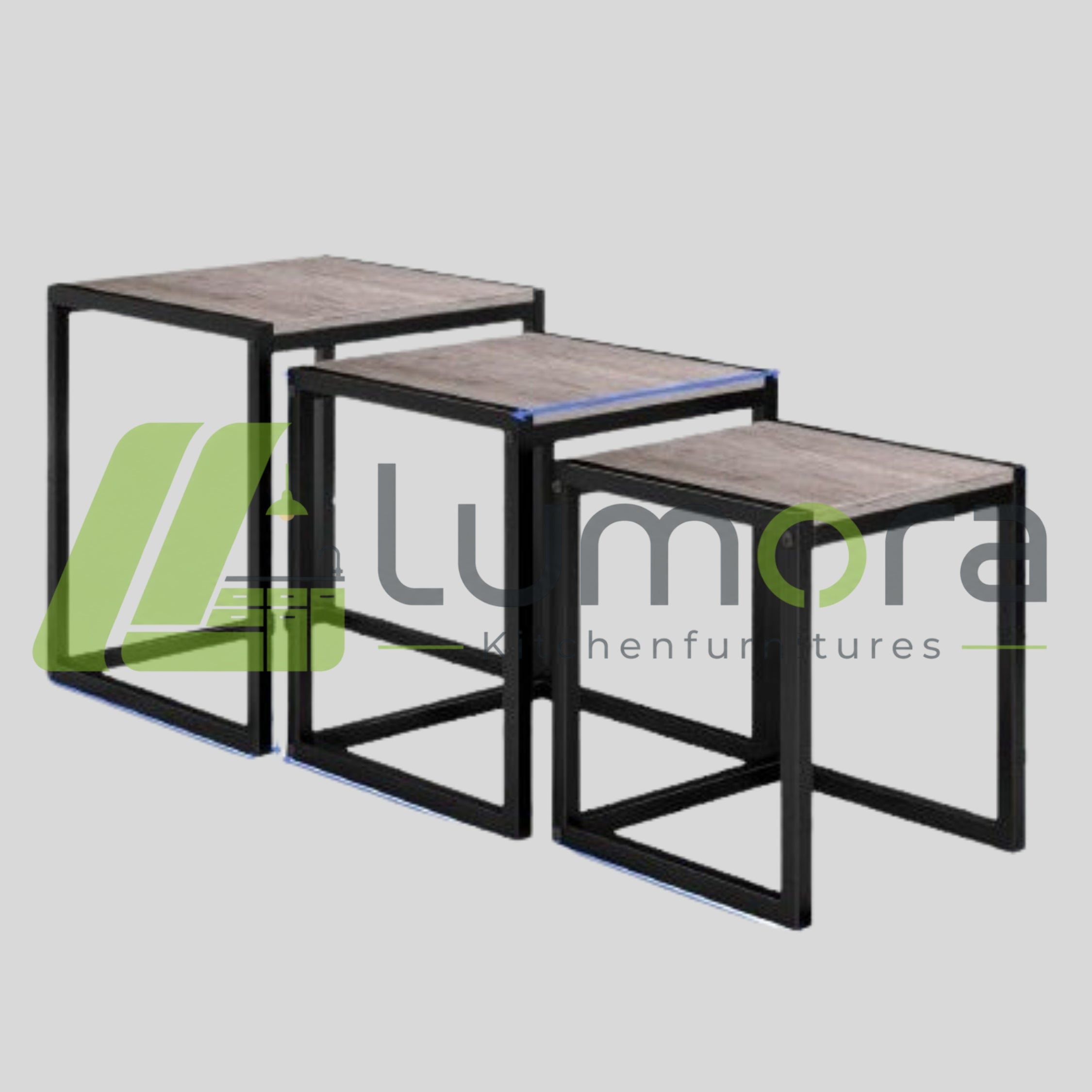 3-Piece Nesting Table Set – Modern Living Room Coffee & Side Tables (Space-Saving Design)