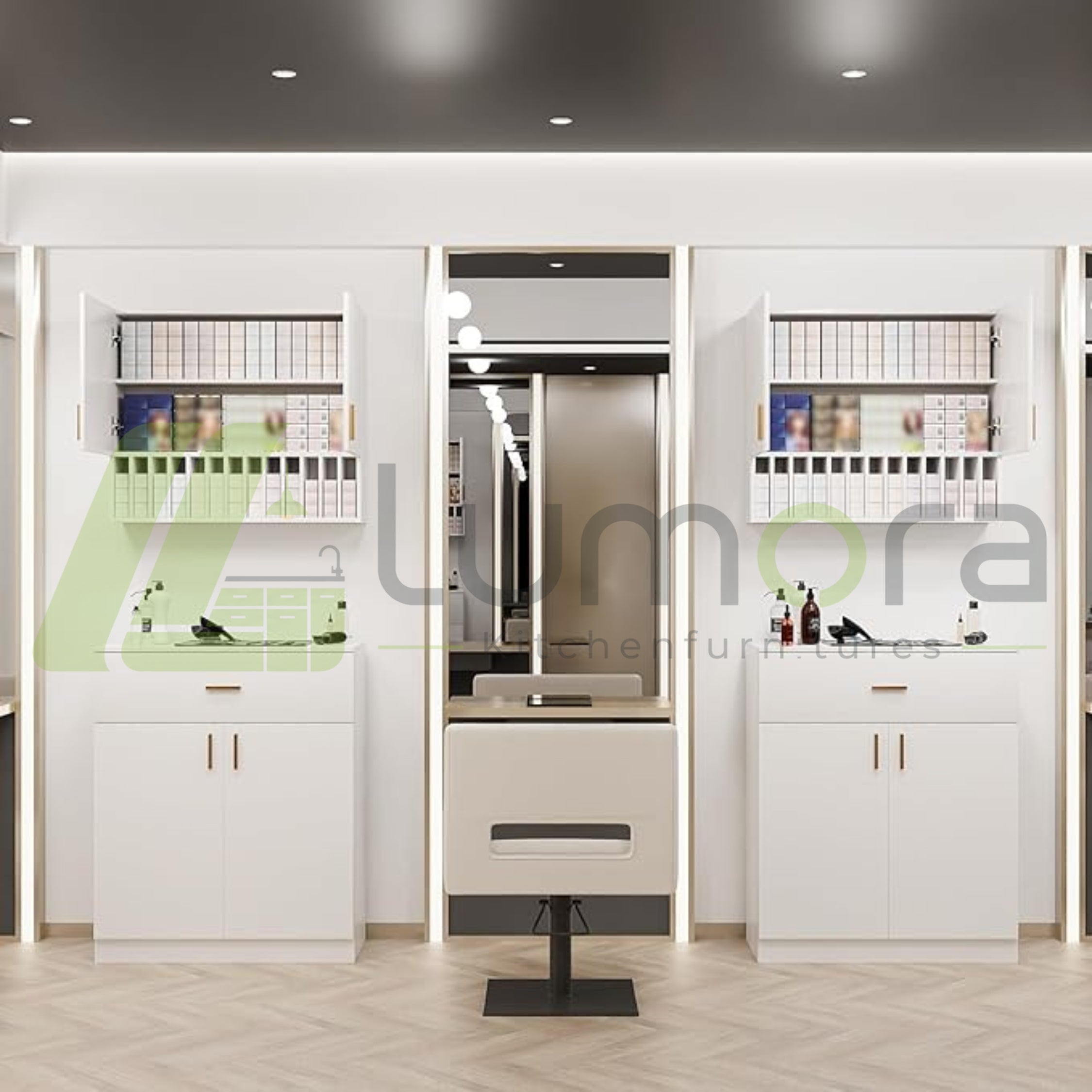 Storage Station – Barber Styling Cabinet with Drawer & Storage